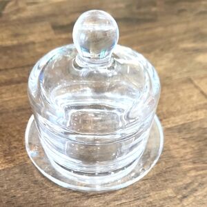 Clear Glass Butter Dish